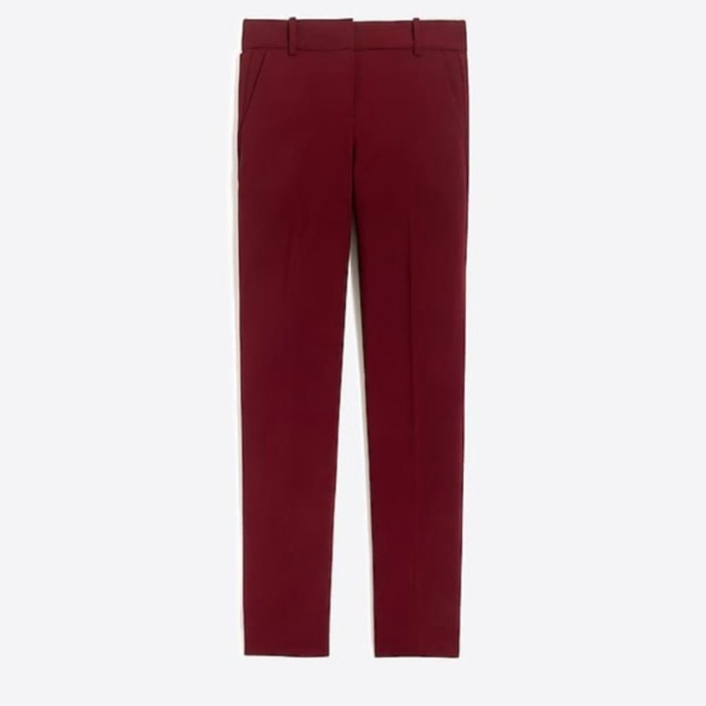 J. Crew Ruby Red Burgundy Work Dressy Pants